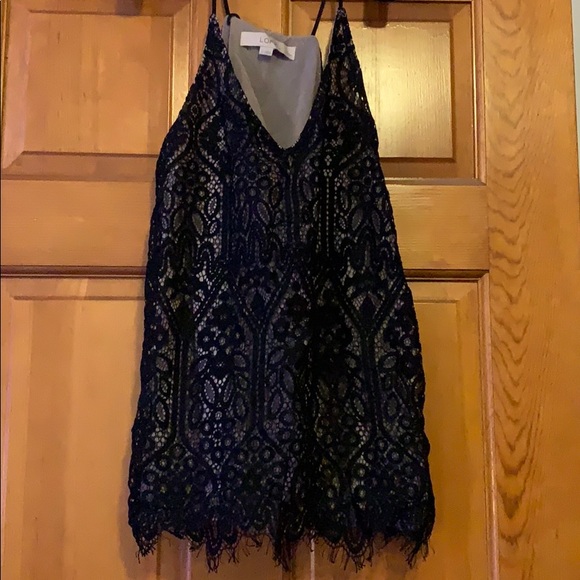 Black Lacy Tank from Loft Petite Small - Picture 1 of 5